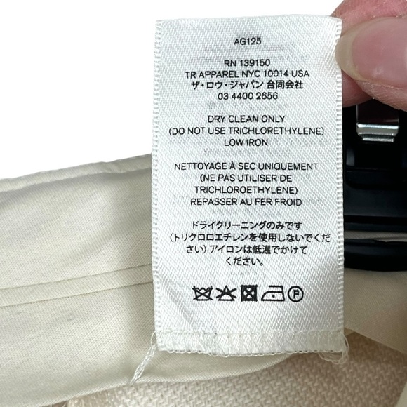 The Row Ivory Max Straight Leg Trousers Women’s Size 2 Minimalist Luxe Style - Picture 10 of 15